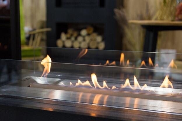 bio ethanol fireplace in a home